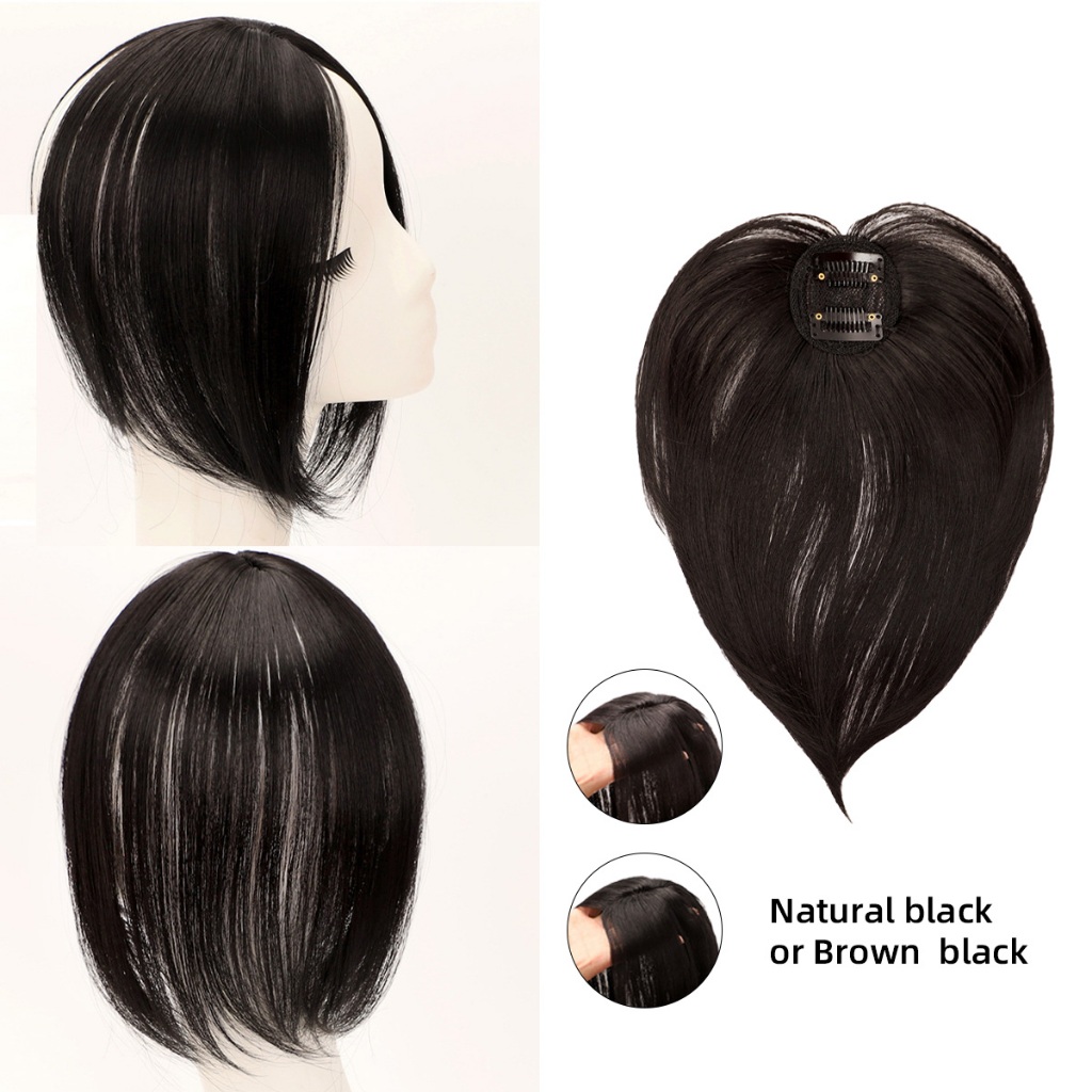 Wig Penutup Botak / toupee hair topper / Tempelan Penutup Botak Rambut Asli / Toupee Tipis Layer Ram