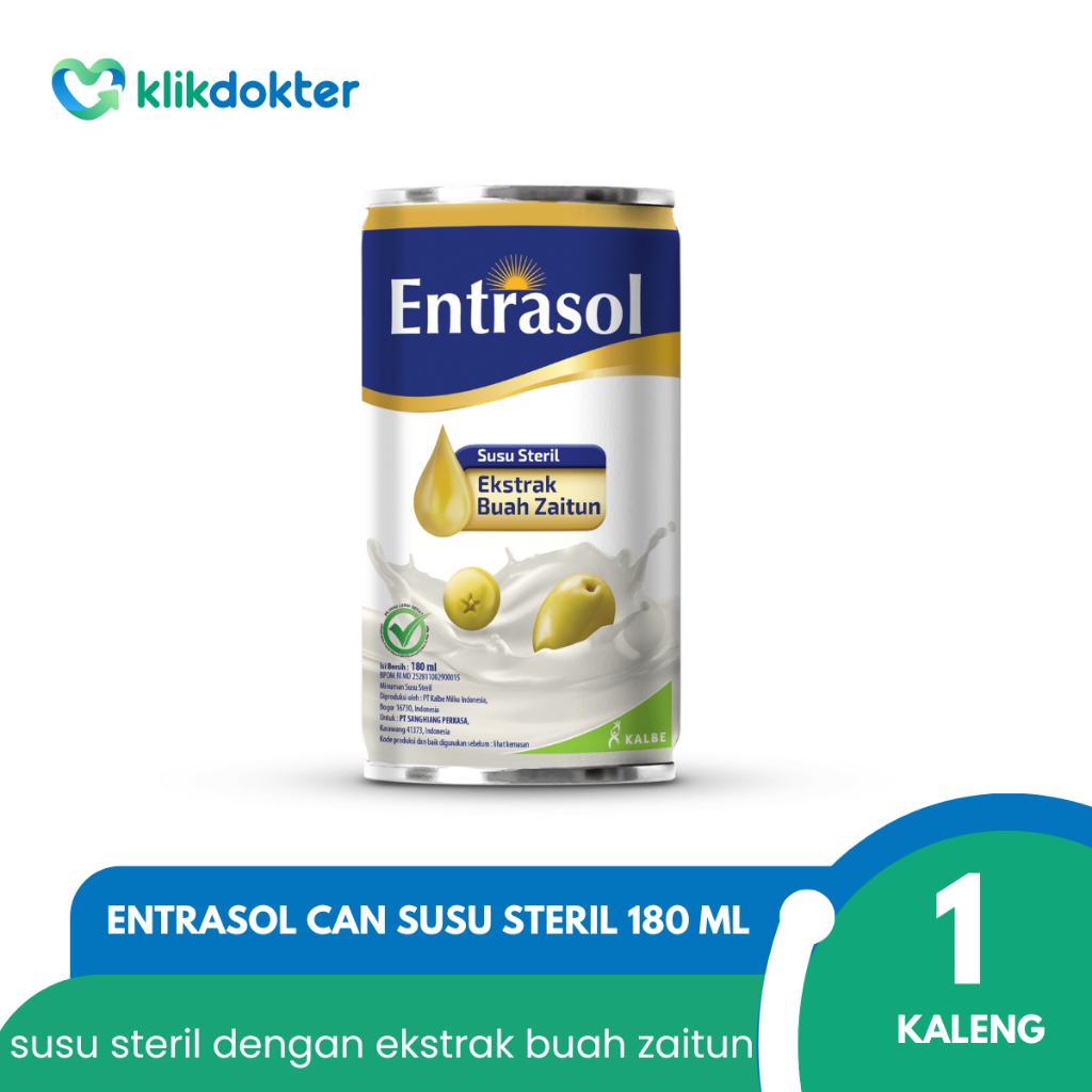 

Entrasol Can Susu Steril 180ml - Ekstrak Zaitun