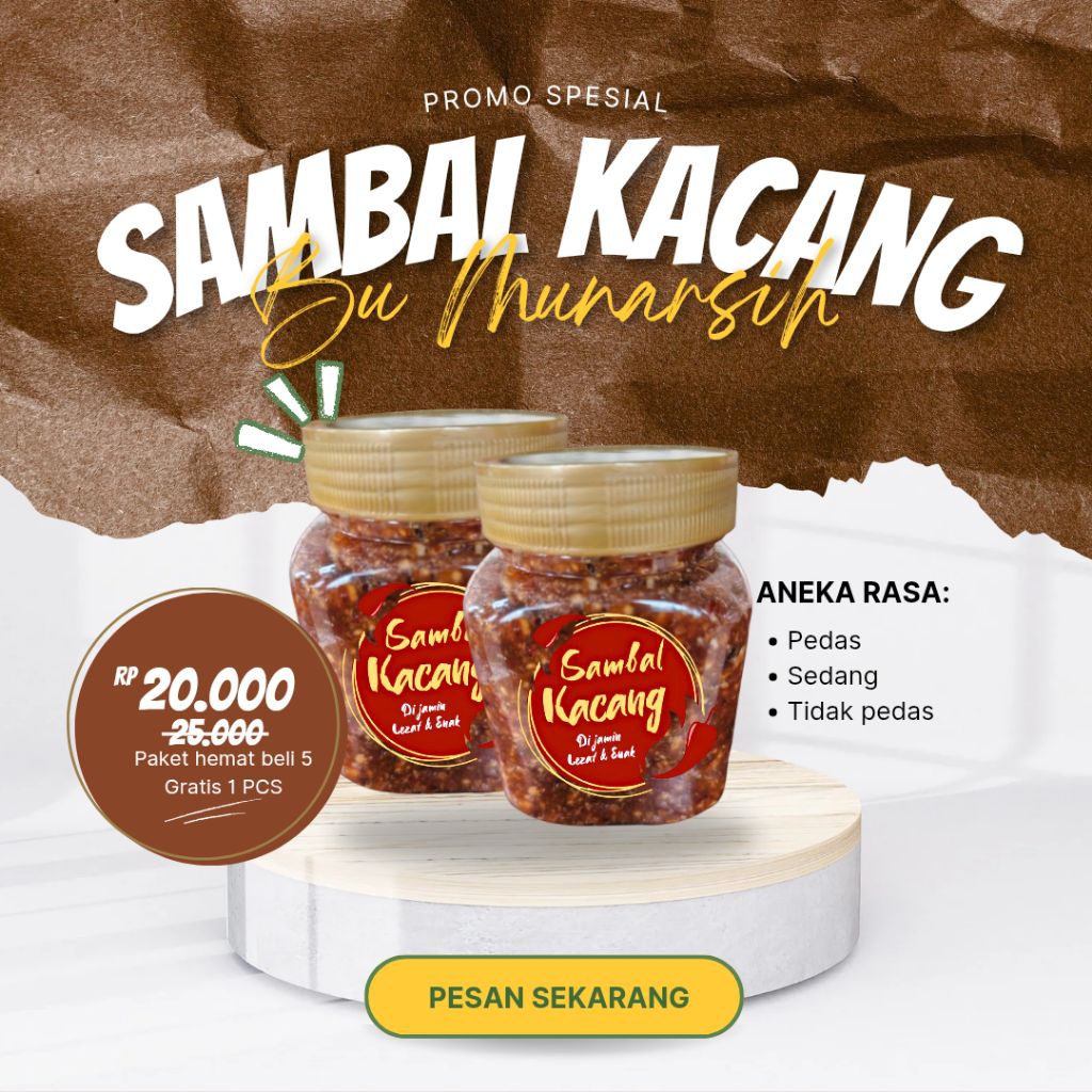 

Sambal Kacang Pecel 250g – Nikmatnya Rasa Asli Nusantara!