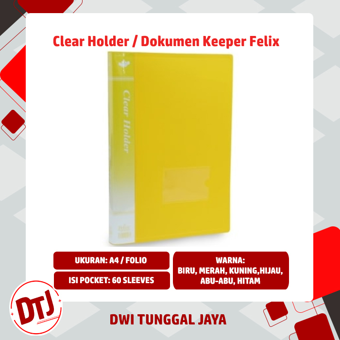 

HJK Clear Holder / Dokumen Keeper Felix isi 60 Lembar