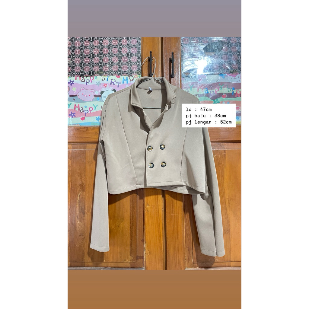 preloved blazer crop