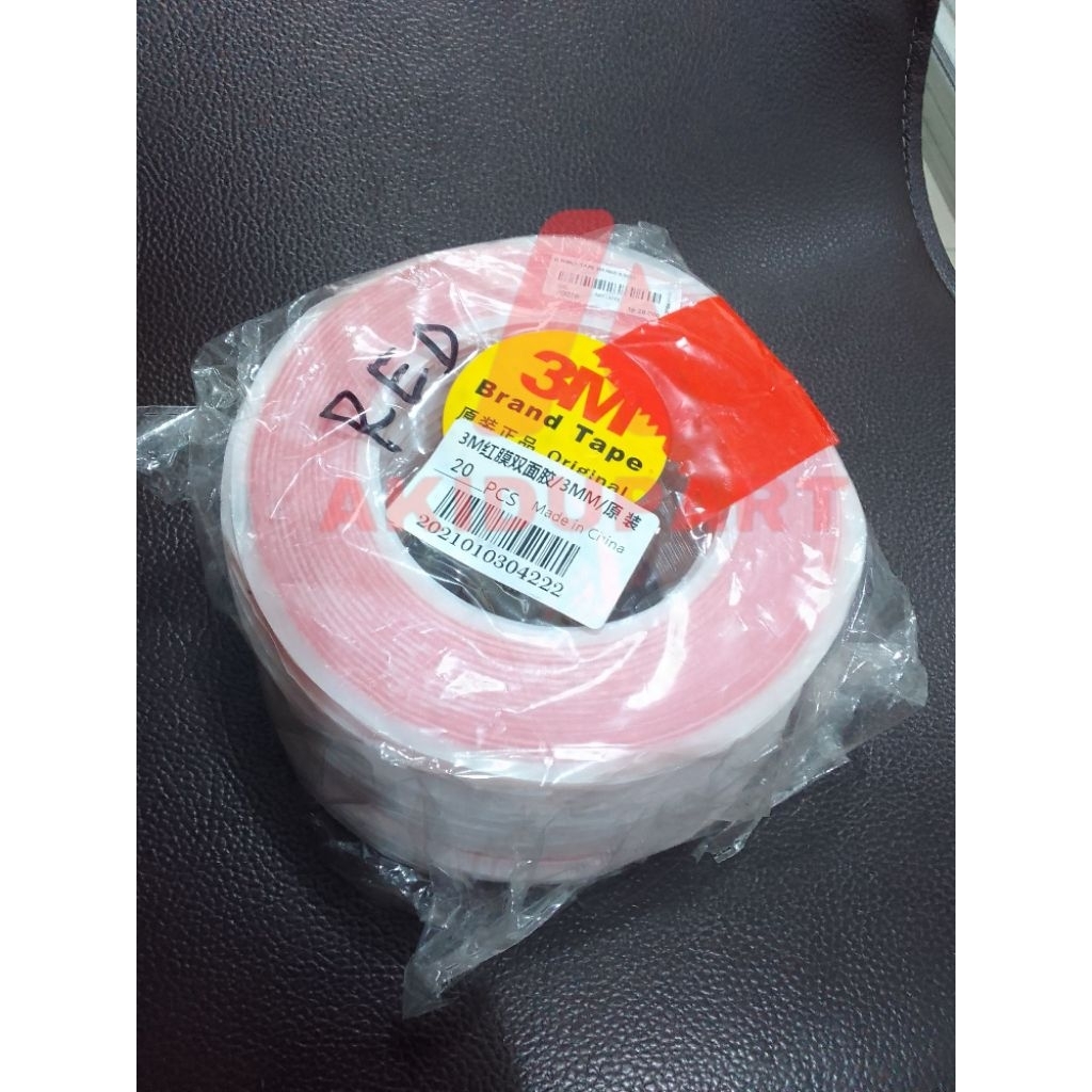 

DOUBLE TAPE / DOBEL TAPE MERAH MEREK 3M UKURAN 0.3CM