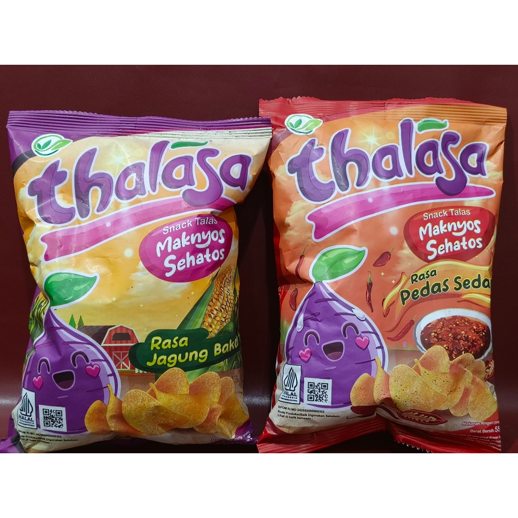 

Thalasa Keripik Talas Snack Sehat - Pedas Sedap | Jagung Bakar