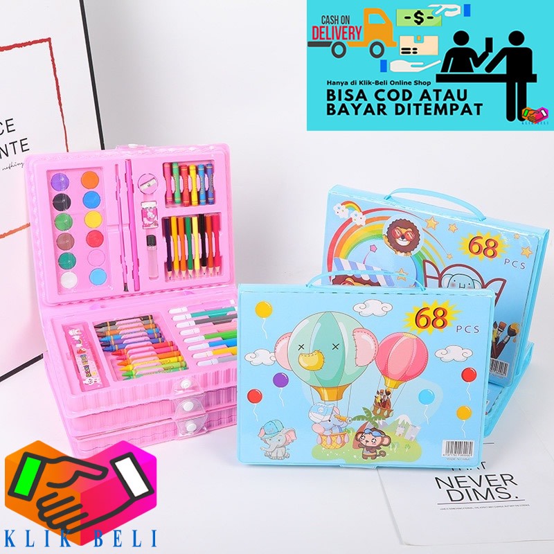

Crayon 68 Pcs Set Krayon Anak Melukis Menggambar Alat Mewarnai Pensil Warna Set Coloring Pencil