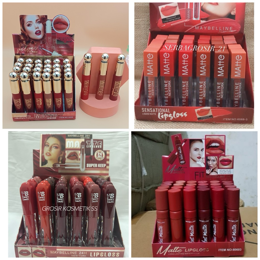 [LUSINAN] Lipgloss / Lipcream Maybelline Matte 24H Long Lasting