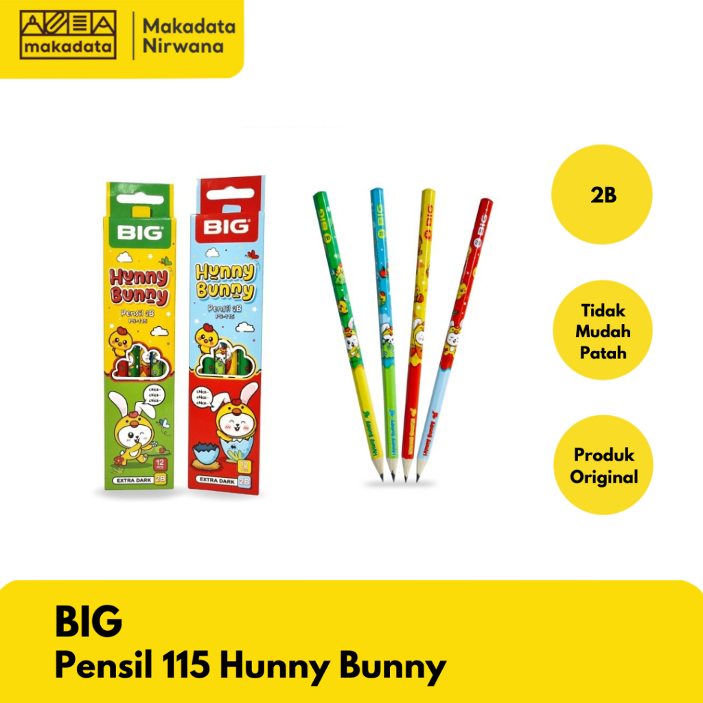 

BIG PENCIL/PENSIL 2B 115 HUNNY BUNNY (1PACK)