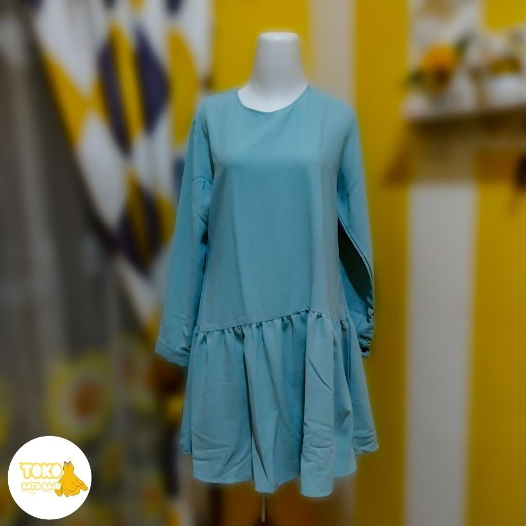 tunik warna hijau tosca