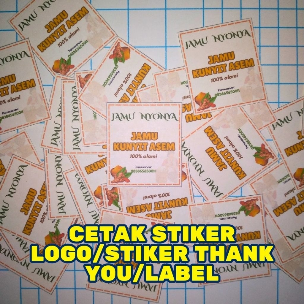 

Cetak Stiker/Logo/Label Custom Design Sendiri | Sticker Matte | Cetak Stiker Thank You Terima Kasih | Cetak Logo | Cetak Label