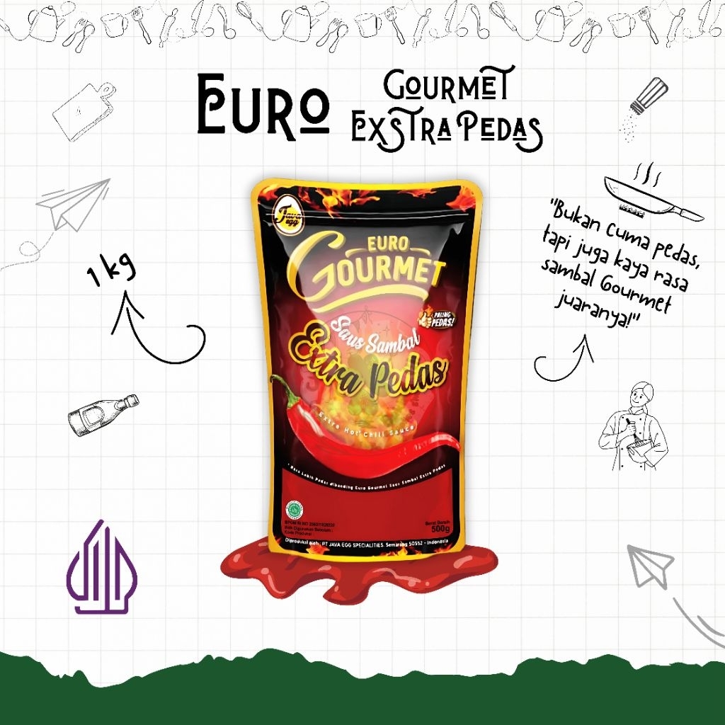 

Euro Gourmet Saus Sambal Extra Pedas 1Kg