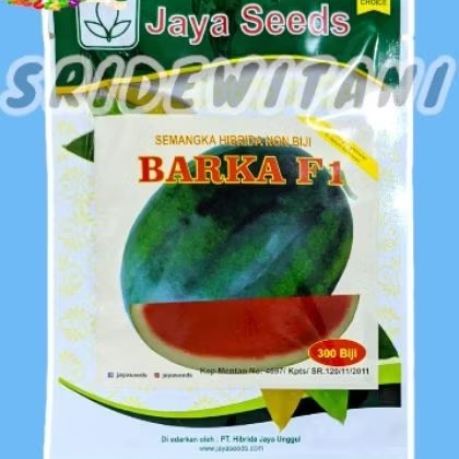 BIBIT SEMANGKA HIBRIDA NON BIJI BARKA F1 Isi 300Butir JAYA SEED Benih Semangka Setara MADRID F1