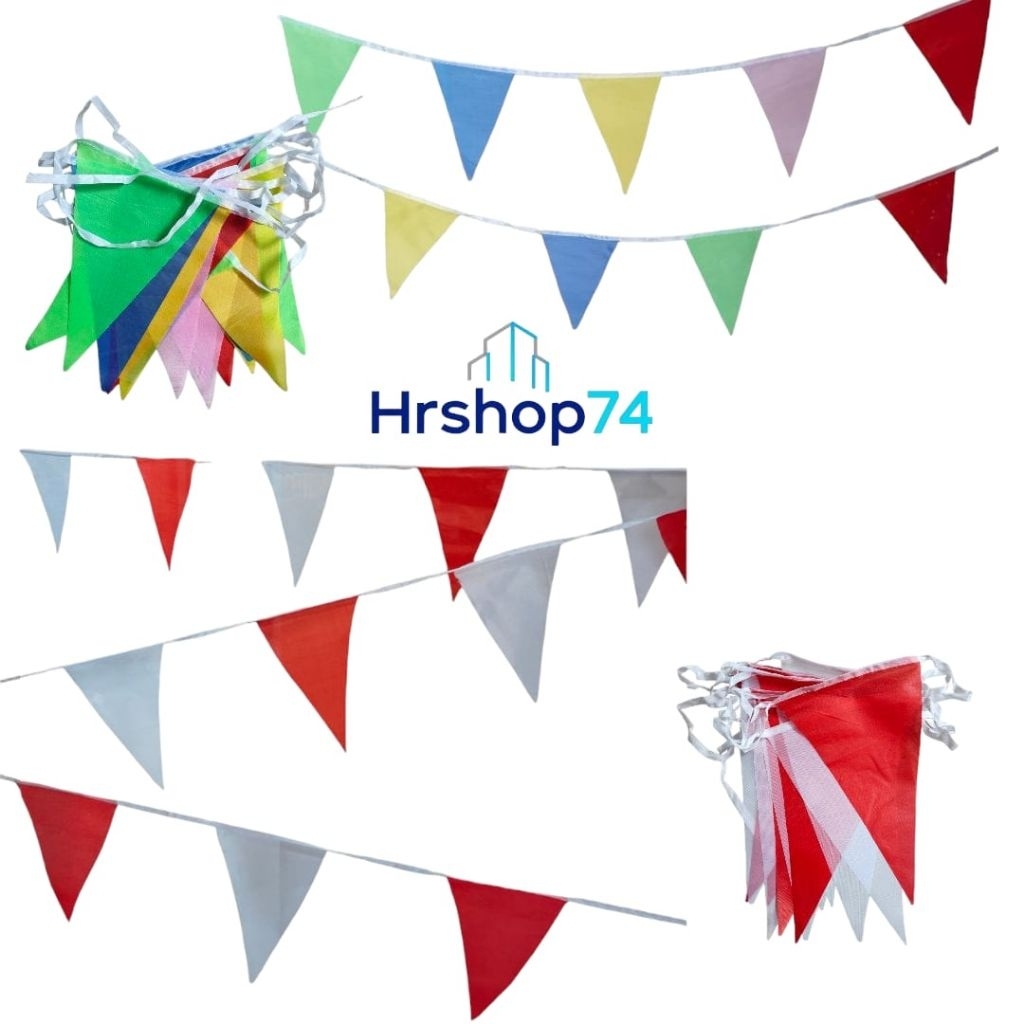 Bendera segitiga merah putih / umbul umbul segitiga karnaval