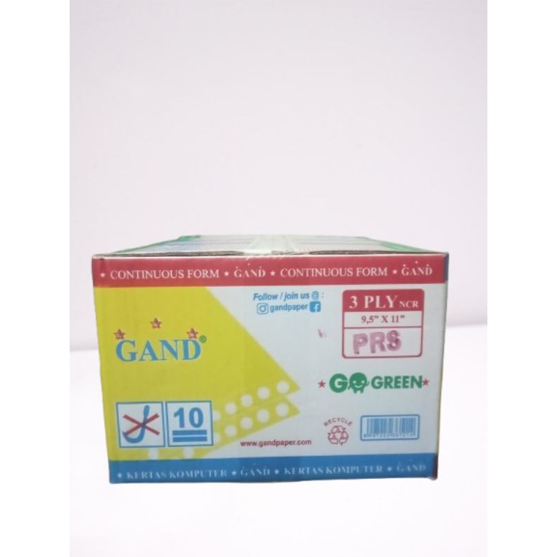 

kertas continuous form 9.5 x 11/2 PRS 3 Ply bagi 2 1 dus