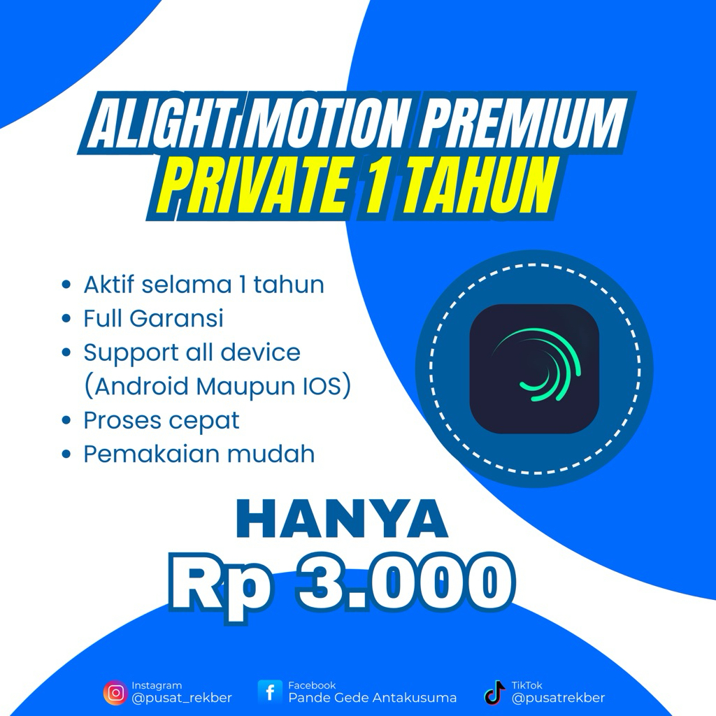 ALIGHT MOTION PRO/PREMIUM 1 TAHUN MURAH SUPPORT ALL DEVICE FULL GARANSI