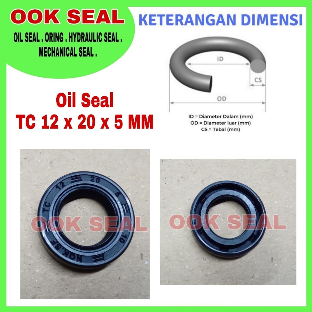 Oil Seal TC 12 x 20 x 5 MM / Oil Seal Star Wash 12 x 20 x 5 mm