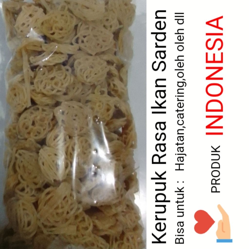 

kerupuk mentah rasa ikan sarden/IKAN SARI 1KG