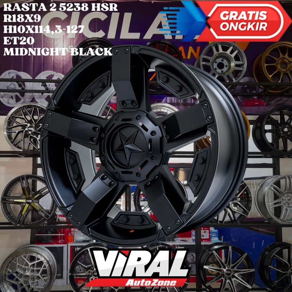 Velg Mobil RUBICON , WRANGLER , GRAND VITARA , PALISADE , HSR RASTA 2 RING 18 R18 MURAH