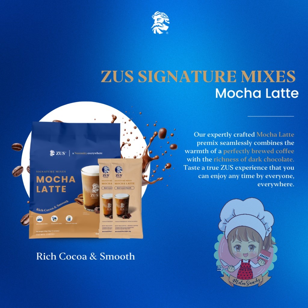 

[ READY ] Kopi coffee zus mocha ( 12 sachet )