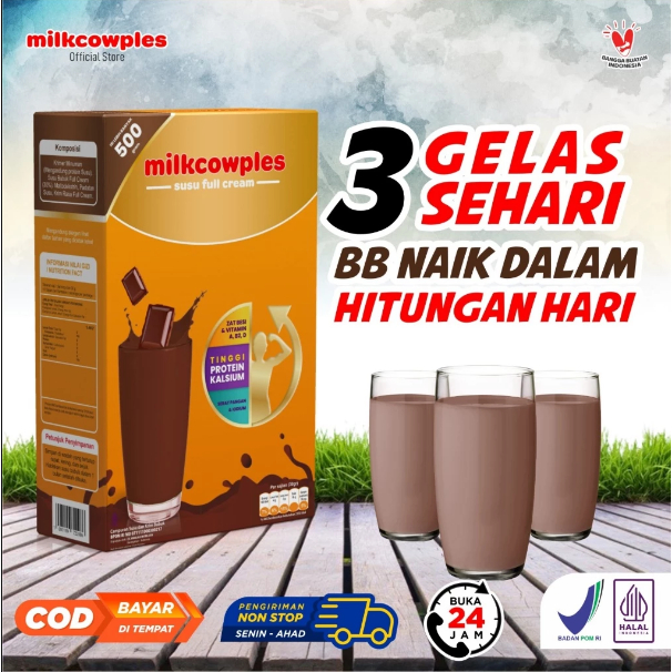 

Susu Gemuk Badan Milkcow MilkcowPlus/Milkcowples Kemasan 500 gram