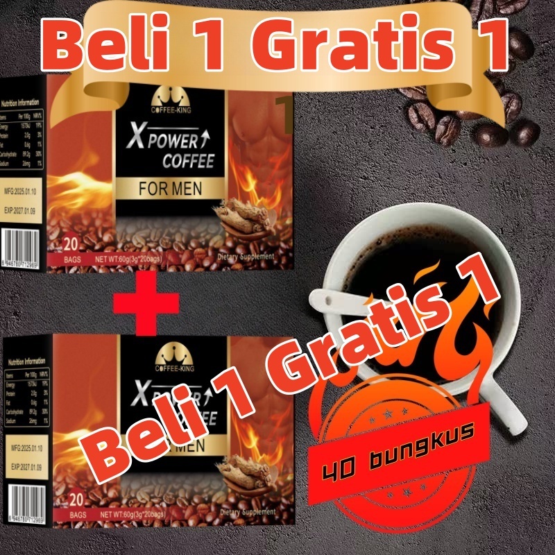 

20 Original Black Coffee Bags Ginseng and Oyster Coffee Increases men's endurance Makes them