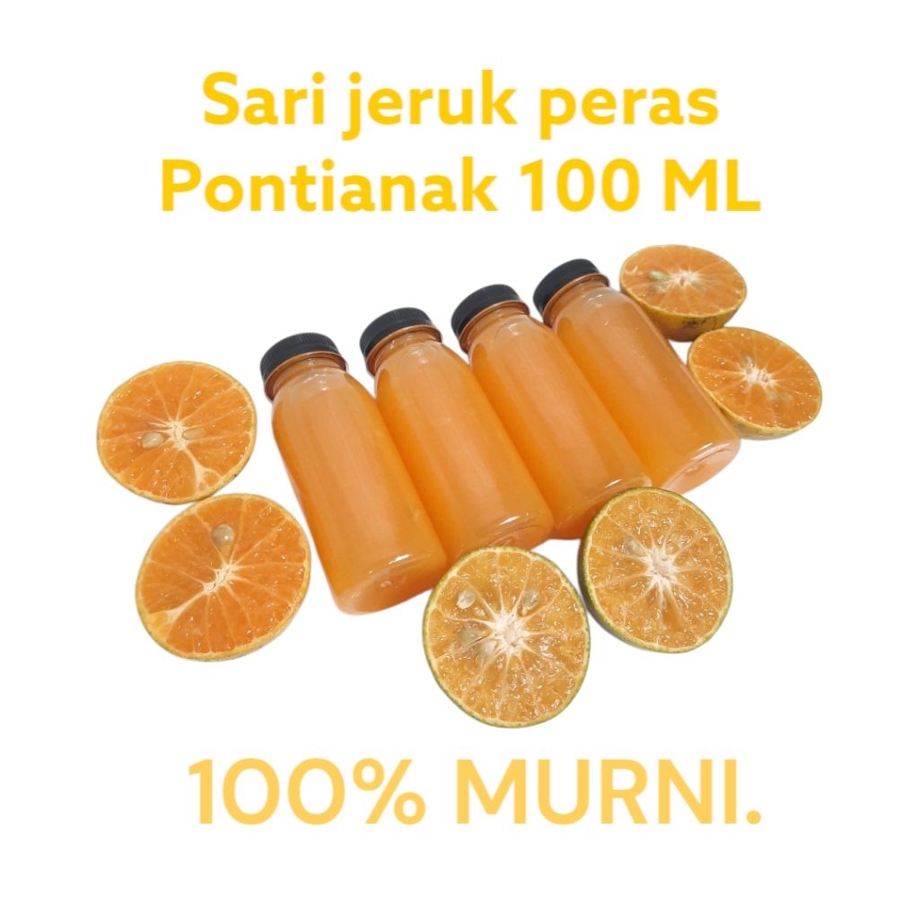 

Sari Jeruk Peras Jeruk peras Pontianak 100ml 100% Murni