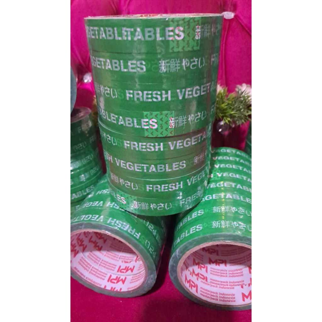 

PGATK-Isolasi Fresh Hijau 18 mm x 50 Meter - Lakban Untuk Sayur & Buah Fresh. Harga Per PCS