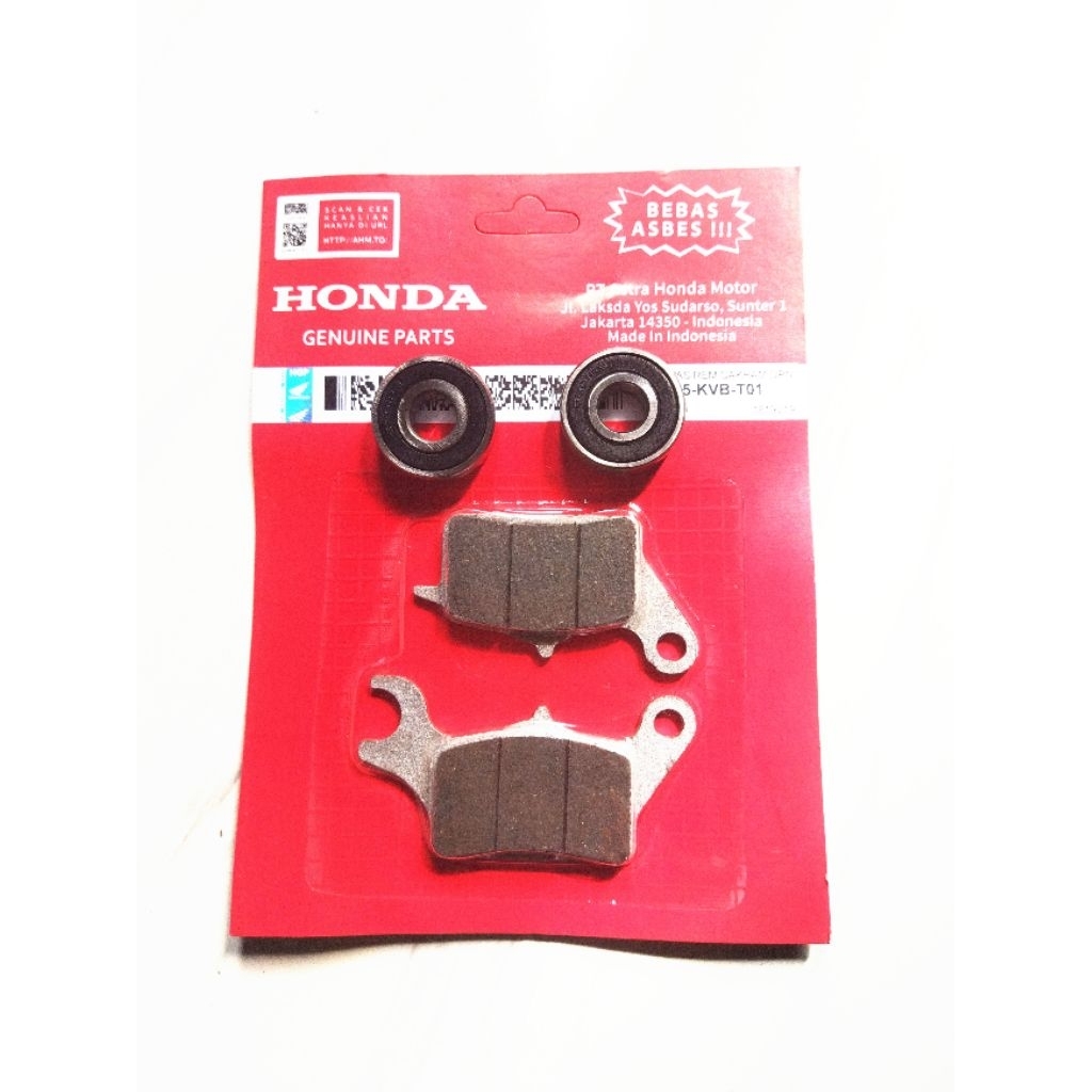 Dispad Kampas Rem Cakram Depan+ Bearing Laher Roda Depan 6201 RS Genio Beat street Beat Pop Beat Del