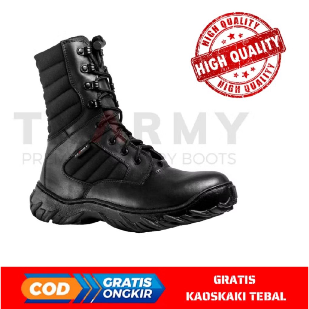 TXARMY - SEPATU PDL PASKHAS KULIT SAPI ASLI RESLETING YKK