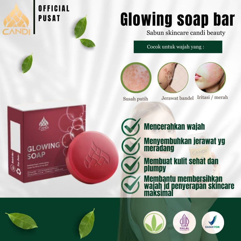 Candi Beauty Glowing Soap Bar / Sabun Glowing Soap