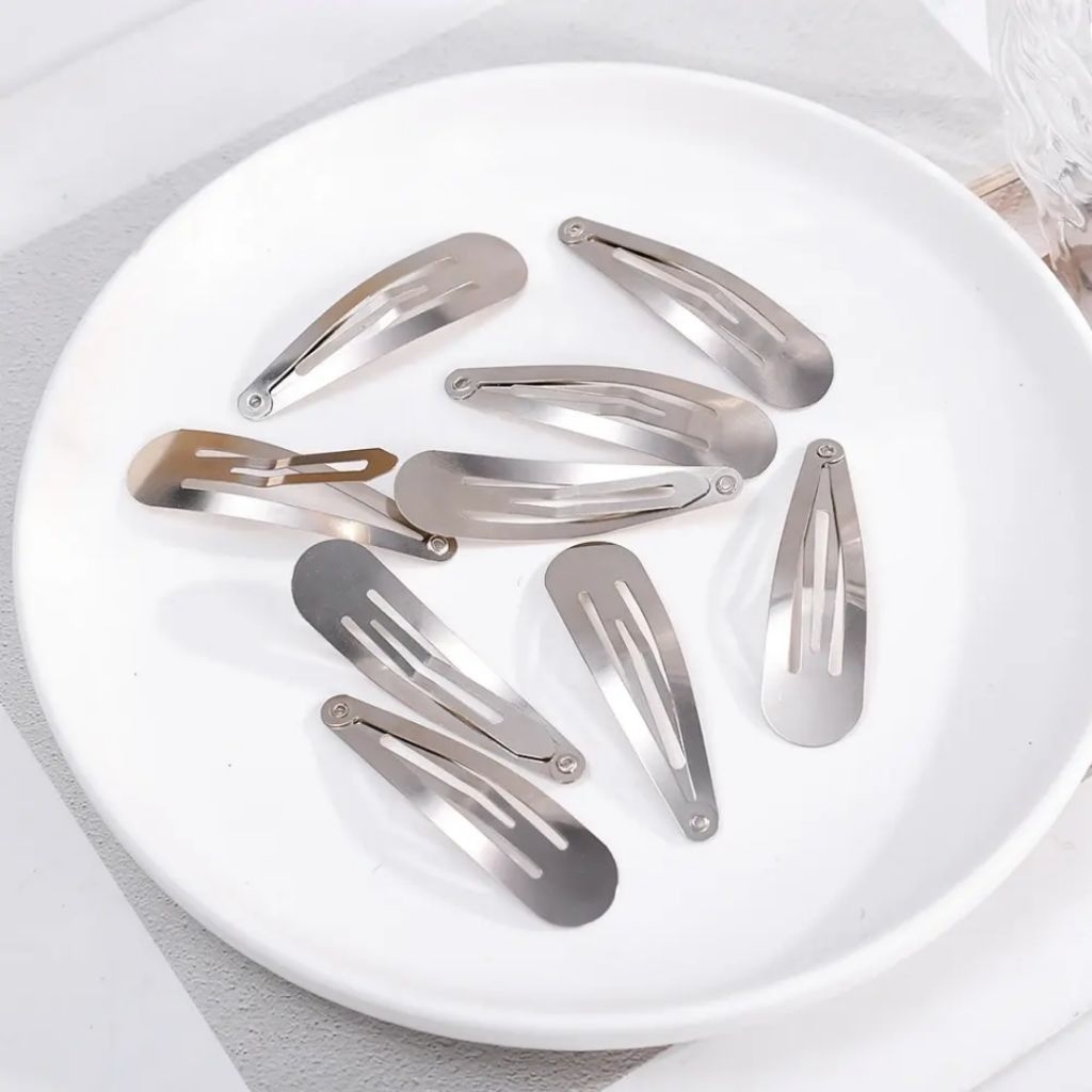 

12 PCS - JEPIT TIK TOK SILVER 7CM / 5CM CLIPS CLIP TIKTOK JEPITAN PENJEPIT