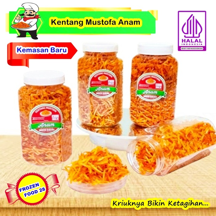

Keripik Kentang Mustofa Anam, Kentang Goreng Dieng Kering Original Pedas Manis, Snack Makanan Ringan