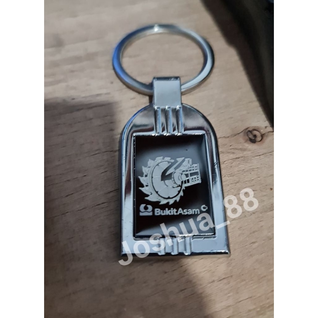 Gantungan Kunci Stainless Custom Ukir Logo Pt Bukit Asam Bisa Request Gambar Logo Sendiri