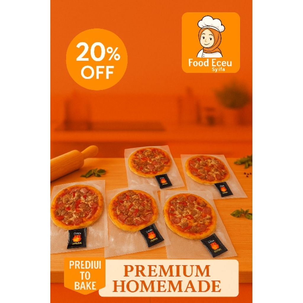 

pizza ukuran 13-14 siap makan khusus next day