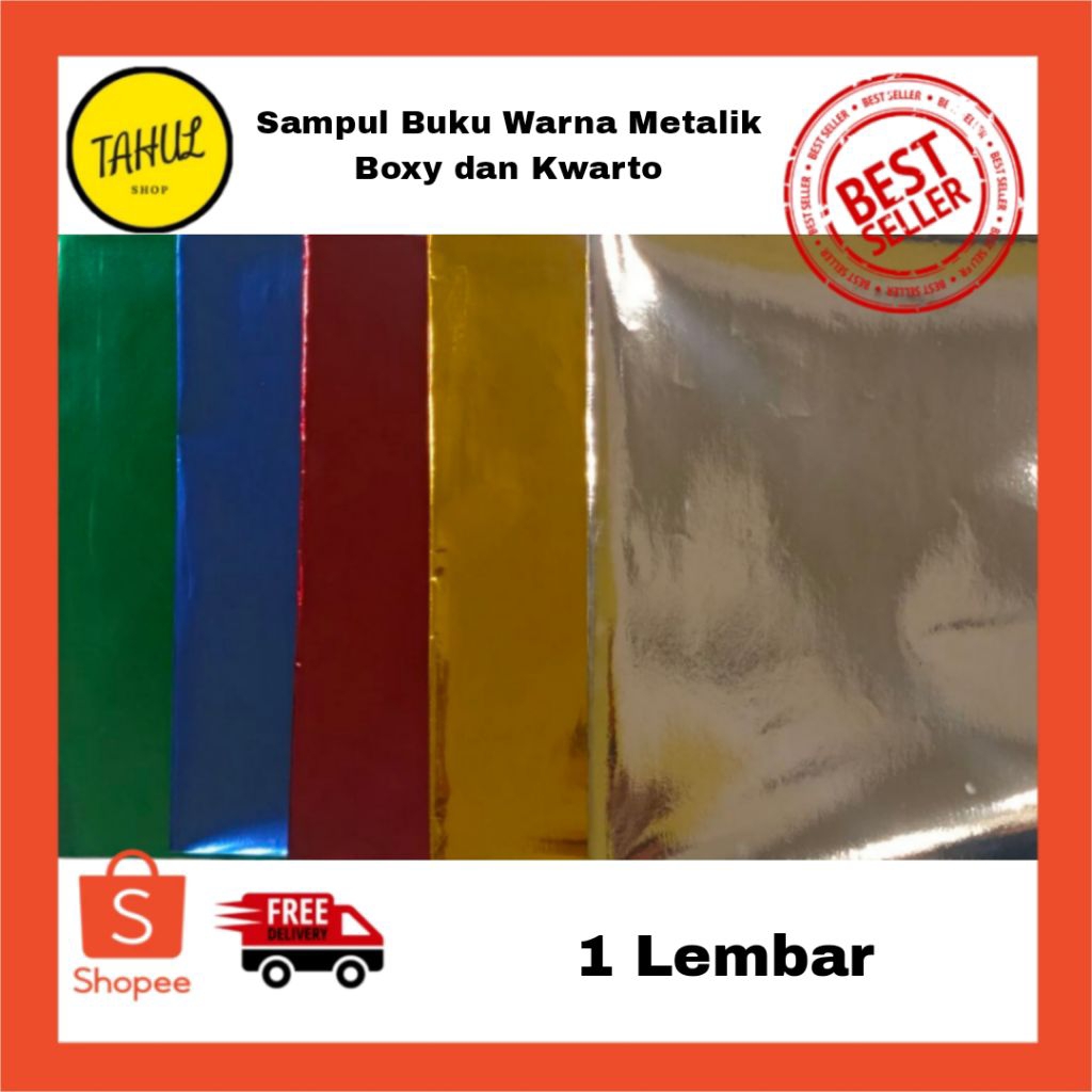 

1 Lembar !!! Sampul Buku Warna Metalik Boxy dan kwarto / Bigboss / Campus / kampus Sampul buku Warna warni Sampul buku warna Silver / Boxy Kwarto / Bigboss ukuran sampul / sampul Kertas Metalik / sampul gold silver merah biru hijau metalik
