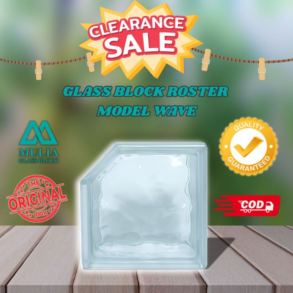 Glass Block Roster Mulia Model Wave