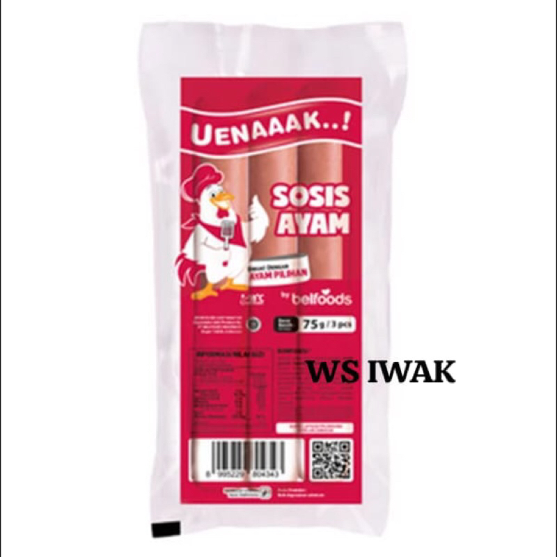 

Belfoods Uenak Sosis Ayam 75 gr (frozen food) (pengiriman khusus jatim)