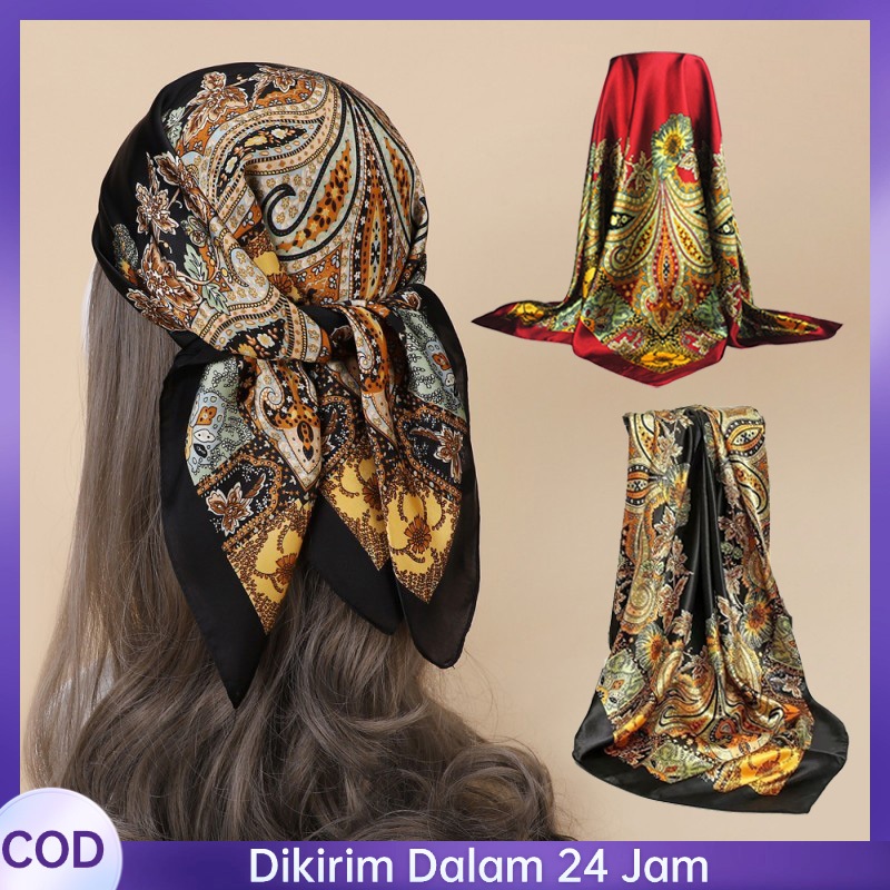 90x90 Cm Syal Sutra Persegi Besar Buku Terlaris Bulan Ramadhan Syal Sutra Silk Uk Syal Persegi Satin