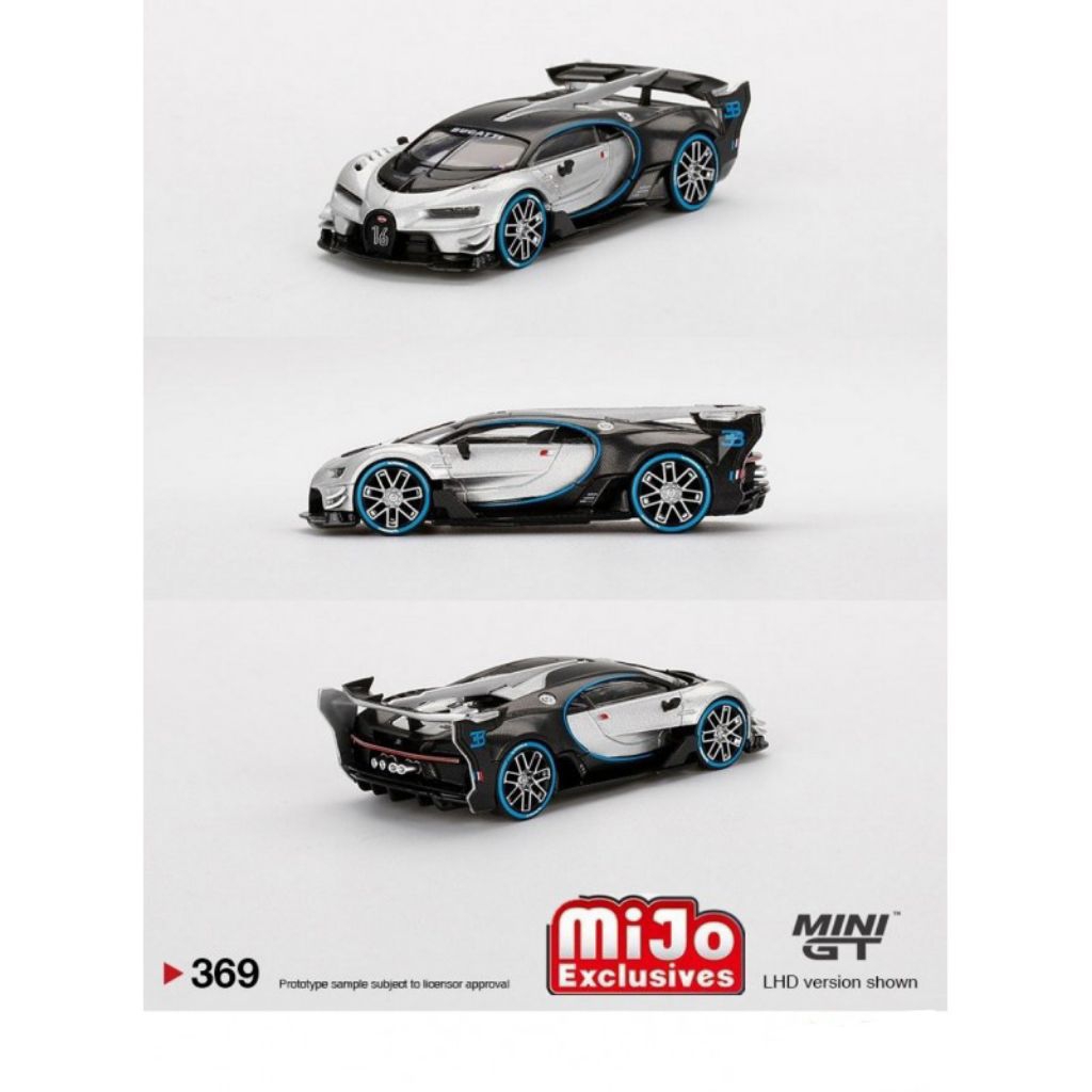 MINI GT 369 BUGATTI VISION GRAN TURISMO SILVER