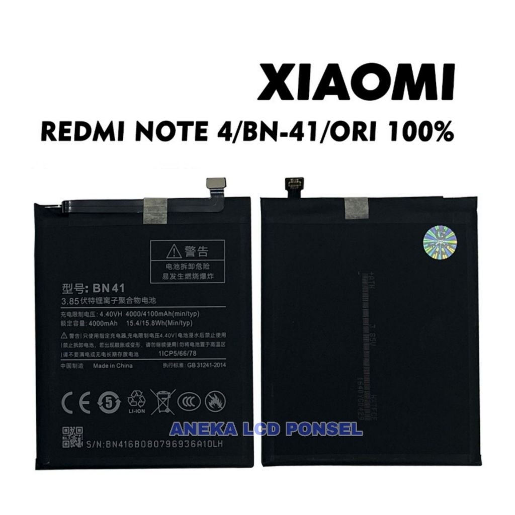 BATERAI (BN-41) REDMI NOTE 4