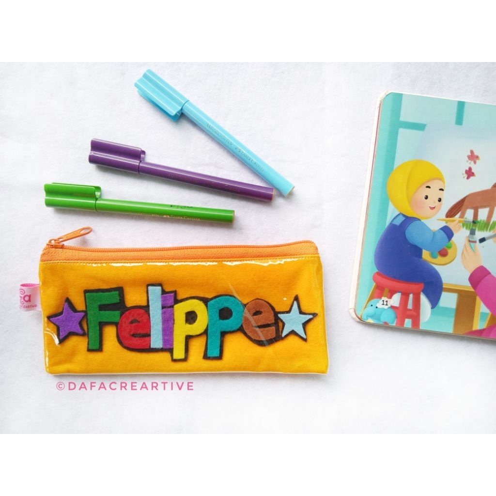 

Tempat pensil custom nama waterproof termurah handmade