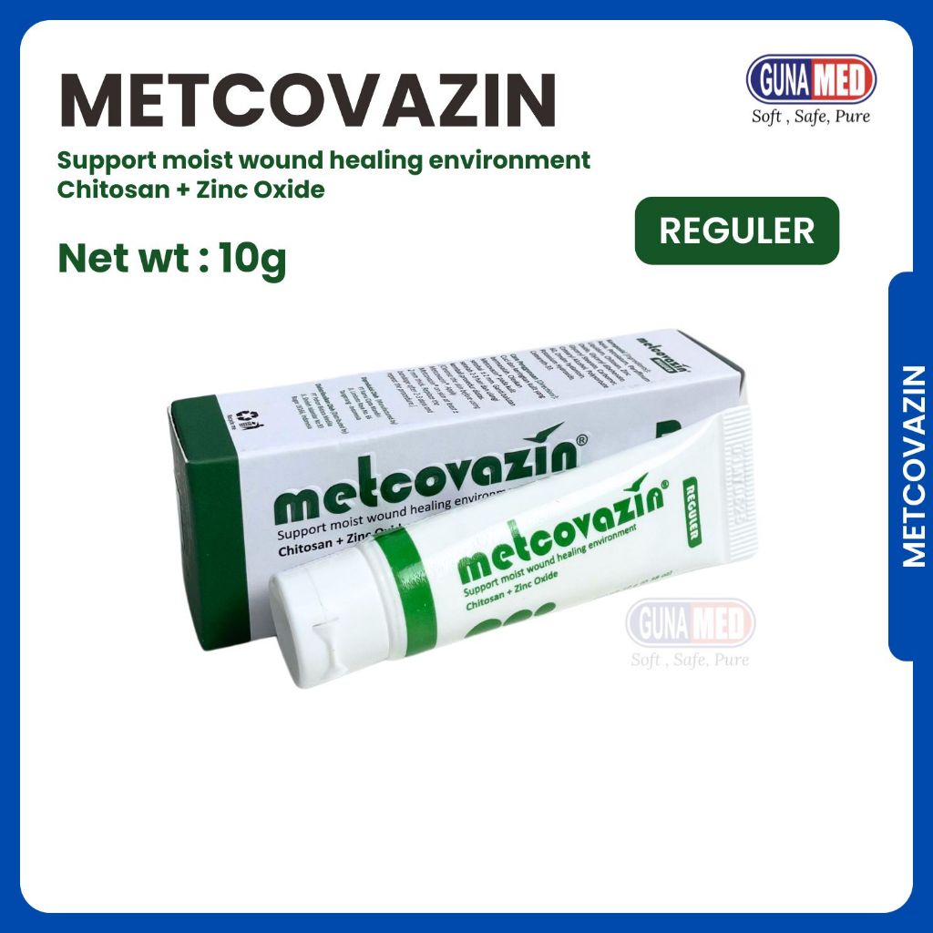 SALEP LUKA METCOVAZIN REGULER 10G 25G 50G / DENGAN ZINC OXIDE DAN CHITOSAN / SALEP LUKA