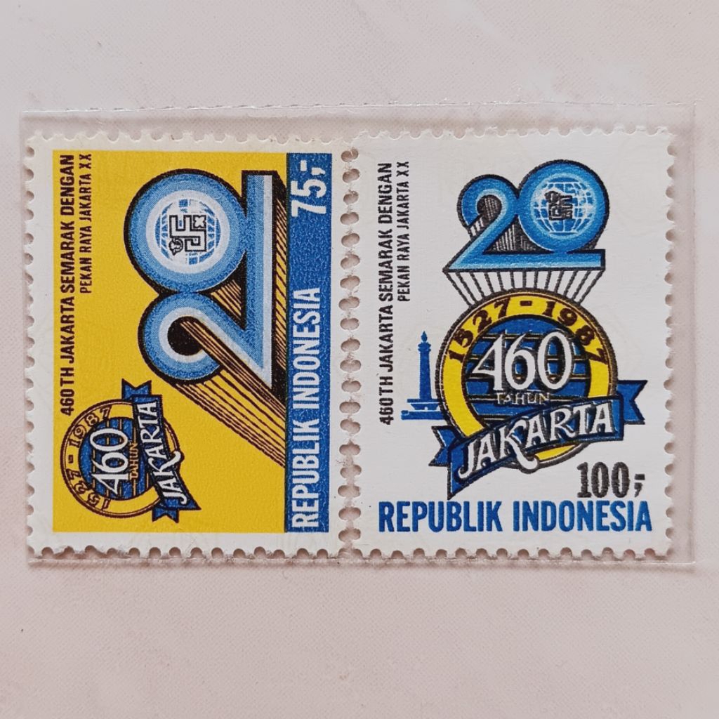 

(OG) Perangko Indonesia 1987 HUT Ke 460 Kota Jakarta dan Pekan Raya Jakarta Ke 20 Set Lengkap 2 pcs Mint