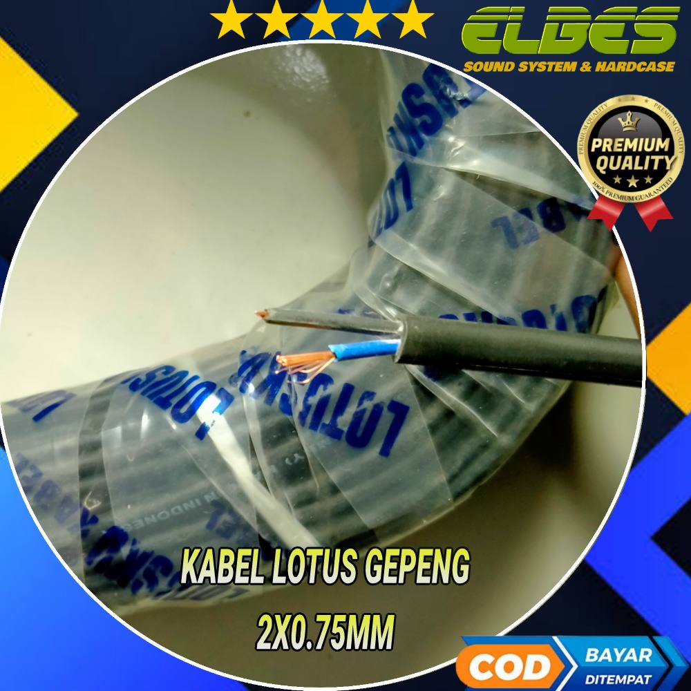 KABEL LOTUS SERABUT GEPENG 2X0.75mm ECER per meter