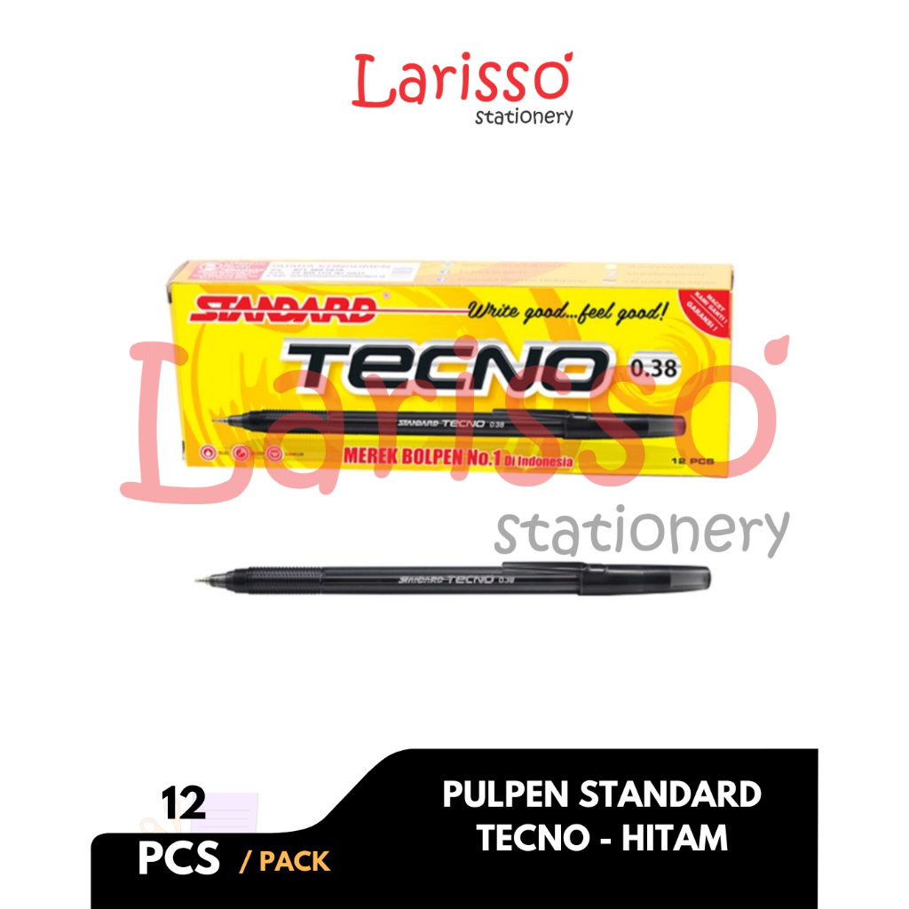 

TECNO – (Pcs) Pena standar Tecno warna hitam dan biru - pcs