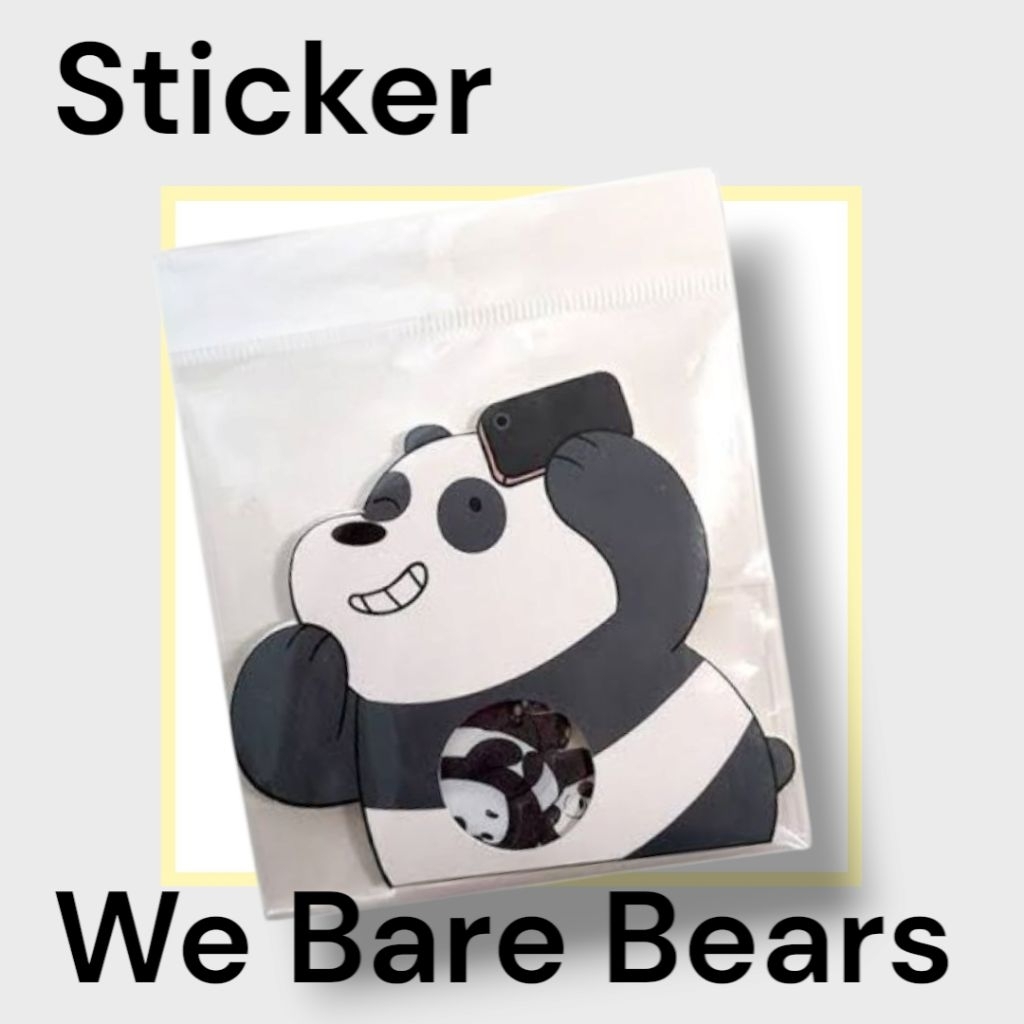 

Miniso We Bare Bears Cut Out Sticker 48pcs Stiker Wbb Lucu Journaling