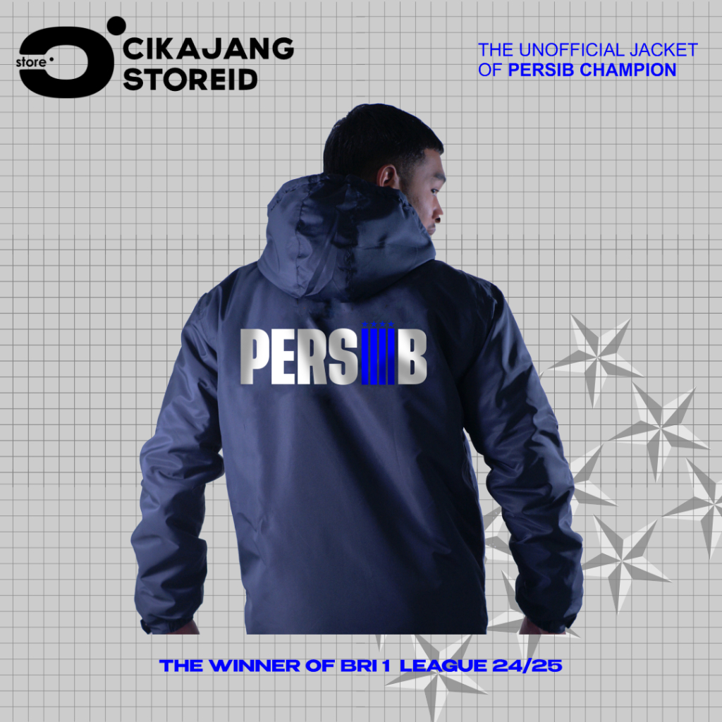 JAKET VESTER PERSIB CHAMPION | JAKET PERSIB BINTANG 4 TERBARU | JAKET PARASUT CUSTOM