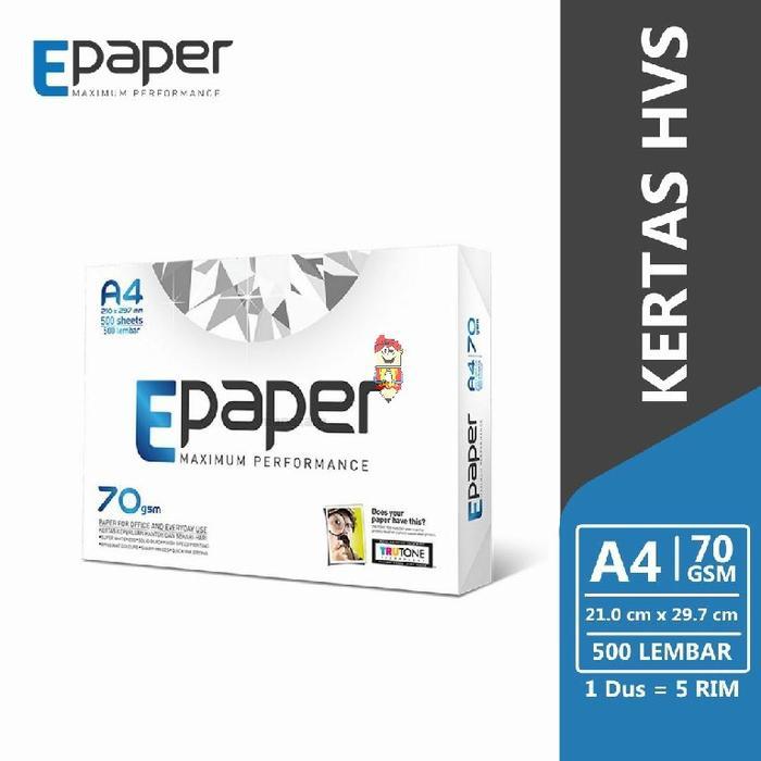 

Kertas Fotocopy HVS A4 70 gr F4 70 gsm 70gram EPAPER e-paper e paper