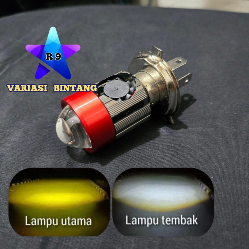 Lampu Utama LED Laser Kipas H4 Premium Super Terang