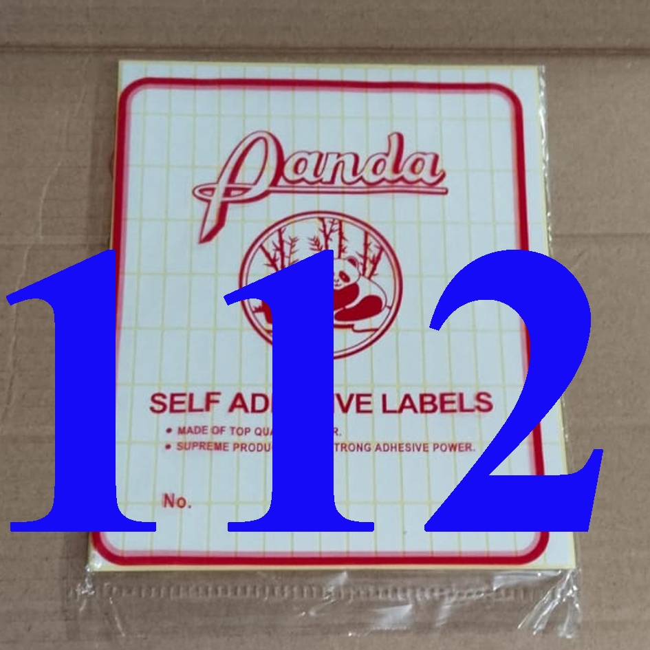 

Stiker kertas label panda no 112 / stiker kertas label panda harga no 112 ***