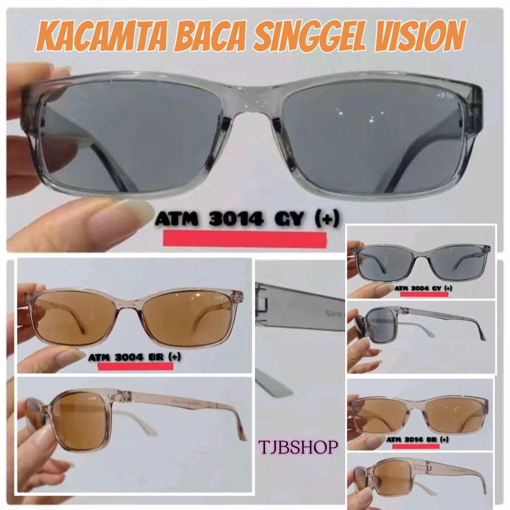 kacamata minus  kacamata rabun jauh singelefision  kacamata warna frame dan lensa grey/abu dan brown