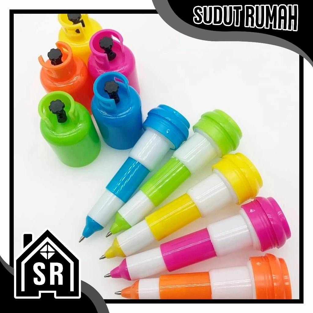 

SR Pulpen Tabung Gas Lucu Souvenir Gas Cylinder Telescopic Ballpoint Pen S053